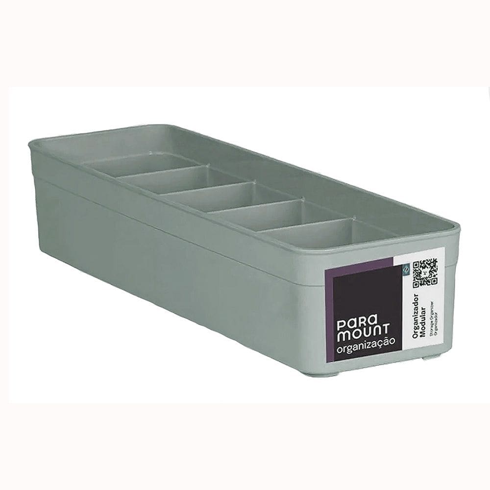 Organizador com 6 Divisórias Grey Modular 8x12x36cm 3396 - Paramount