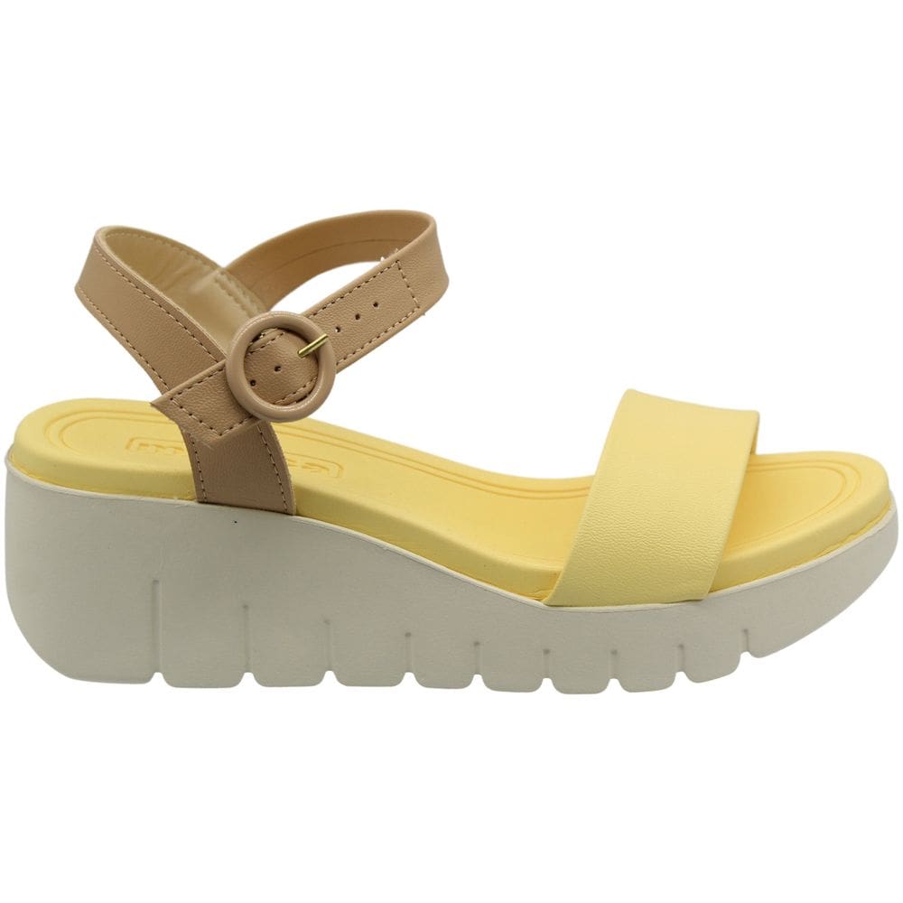 Sandália Plataforma Moleca Napa Turim Fivela Feminina