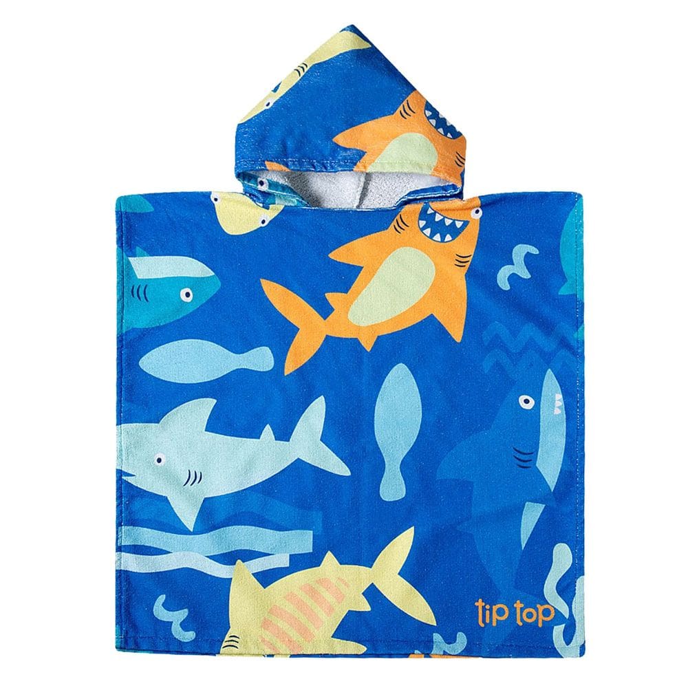 Toalha Poncho de Praia Infantil Tuba Colors Azul Tip Top