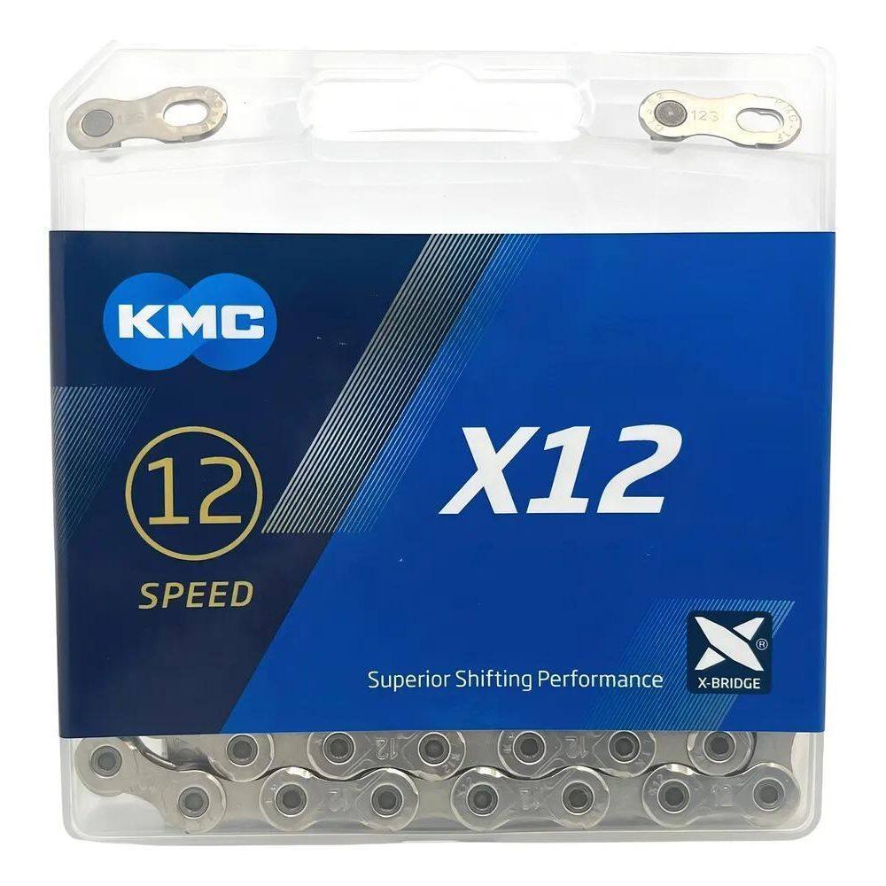 3X Corrente Kmc 12V 126 Elos X12 Silver Bicicleta Mtb