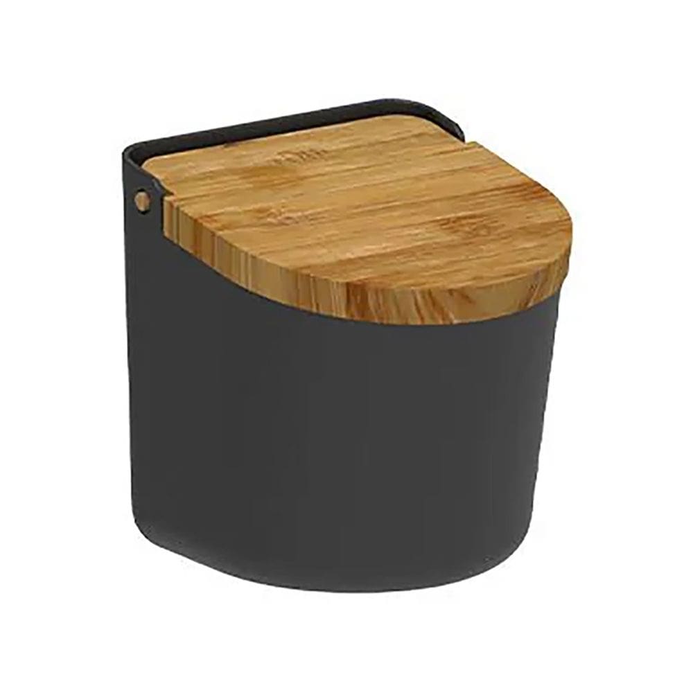 Saleiro Lume Tampa de Bambu Preto Fechado SLB3000PTF - Ou