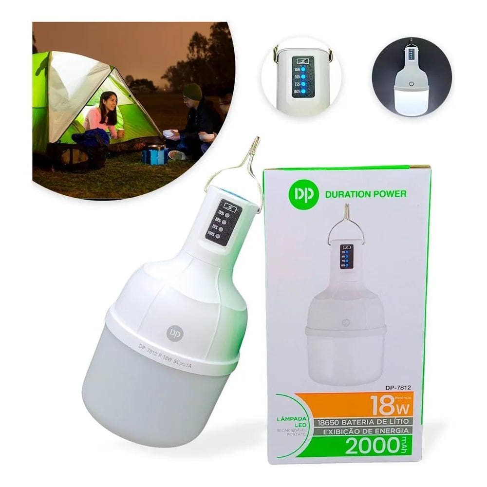 3X Lampião Led Recarregável Lâmpada Acampamento Barraca Pesc