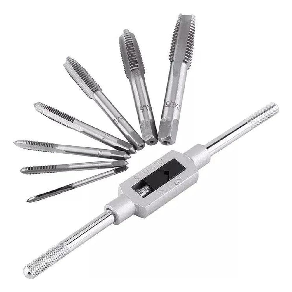 3X Kit Machos 8 Peças Para Chave E Vira Macho P Fazer Rosc