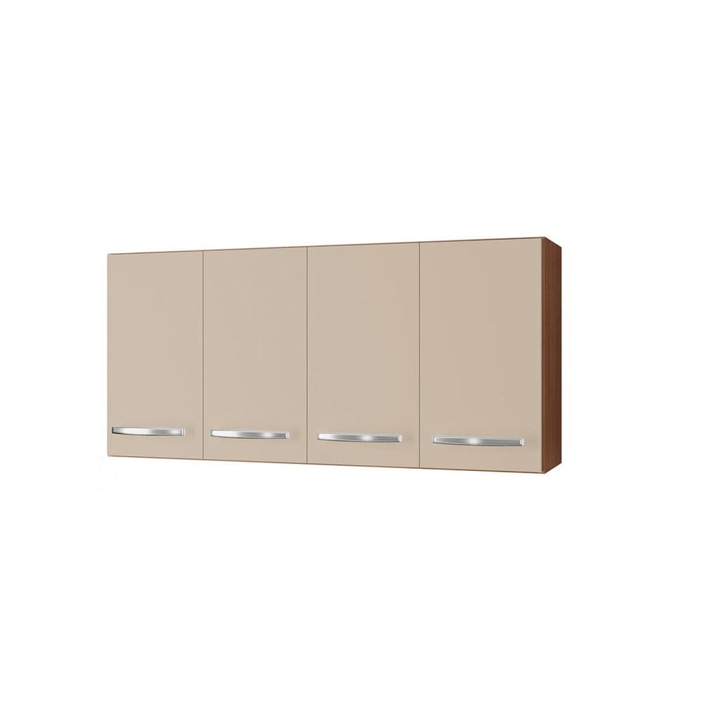 Armário Aéreo de Cozinha 4 Portas 120 cm Lara