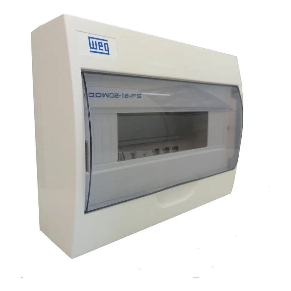 3X Quadro Distribuição Centrinho 12 Disj Sobrepor Tamp Fumê