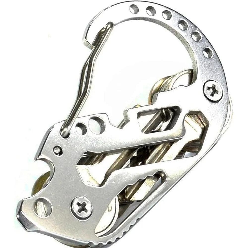 3X Chaveiro Organizador Chave Inox Multifunção Ferramentas E