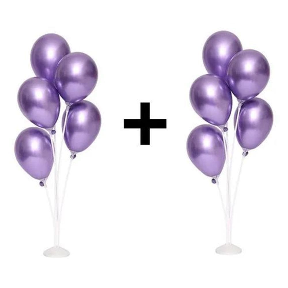 3X 2 Und - Suporte Para Balão Bexiga Mesa - Kit Arranjo 45 C