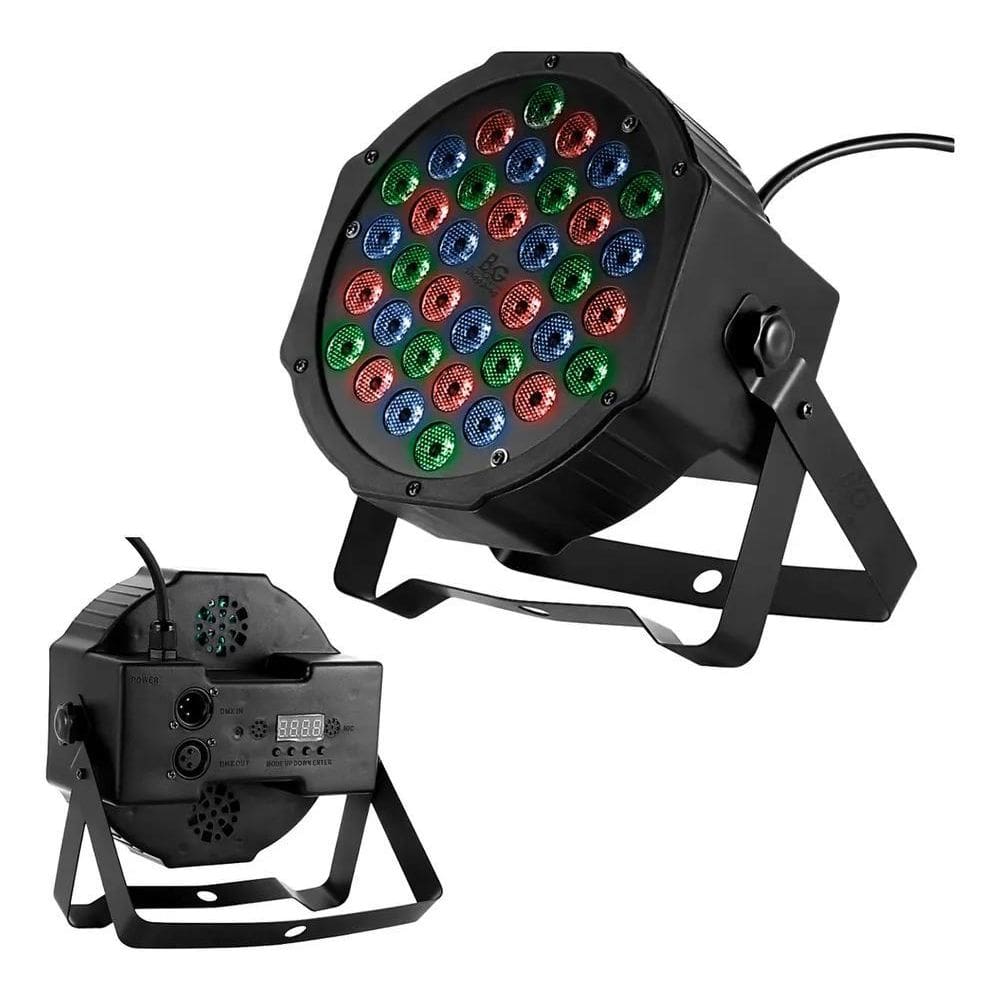 3X Canhão Refletor Led 36 Leds Rgb Jogo Luz B&G Shopping