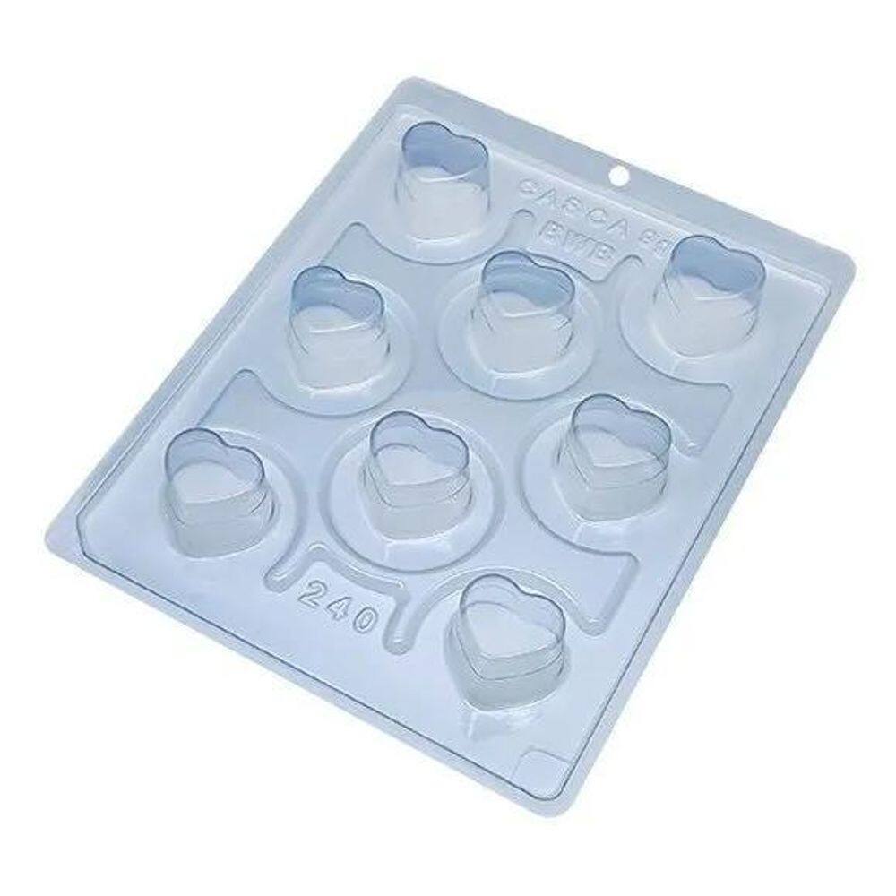 3X Forma De Chocolate Acetato Com Silicone Buffet Coração -