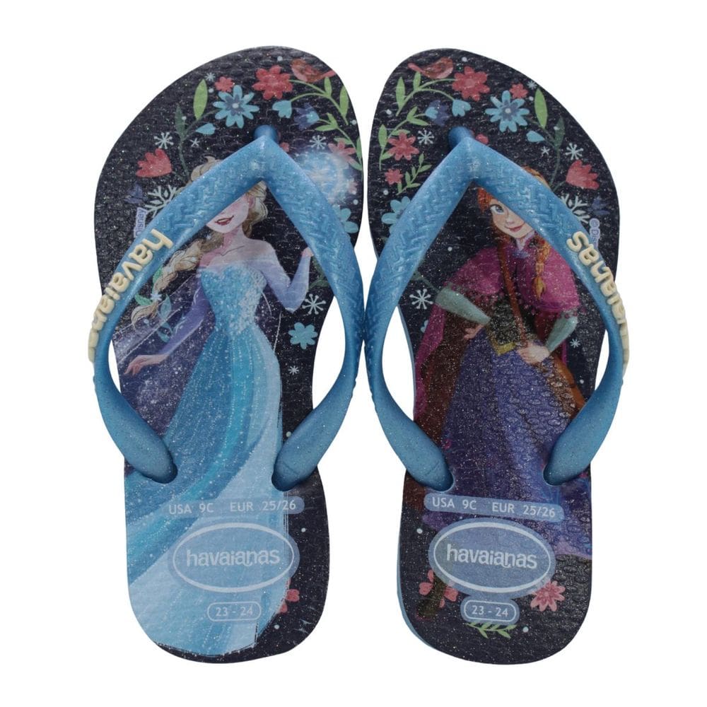 Chinelo Infantil Havaianas Kids Slim Princess Azul