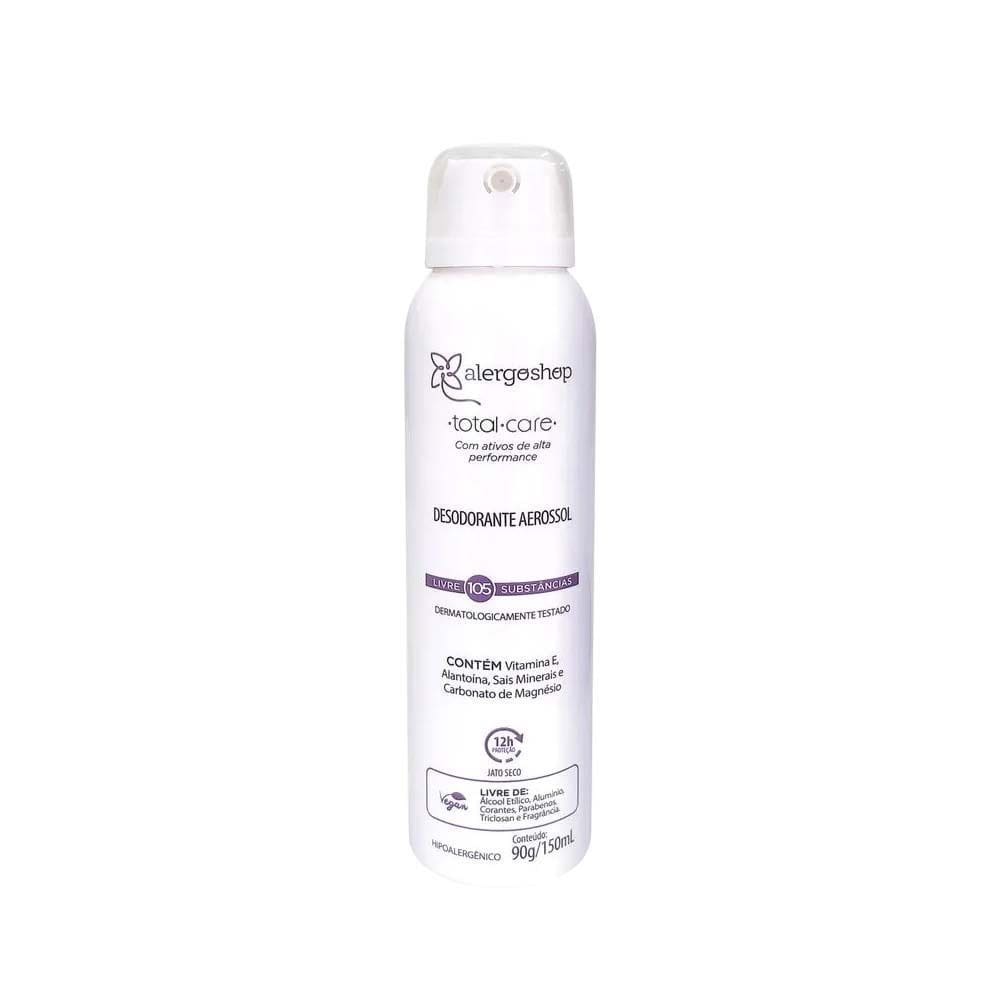 Desodorante Aerosol Hipoalergênico Total Care Alergoshop 150ml
