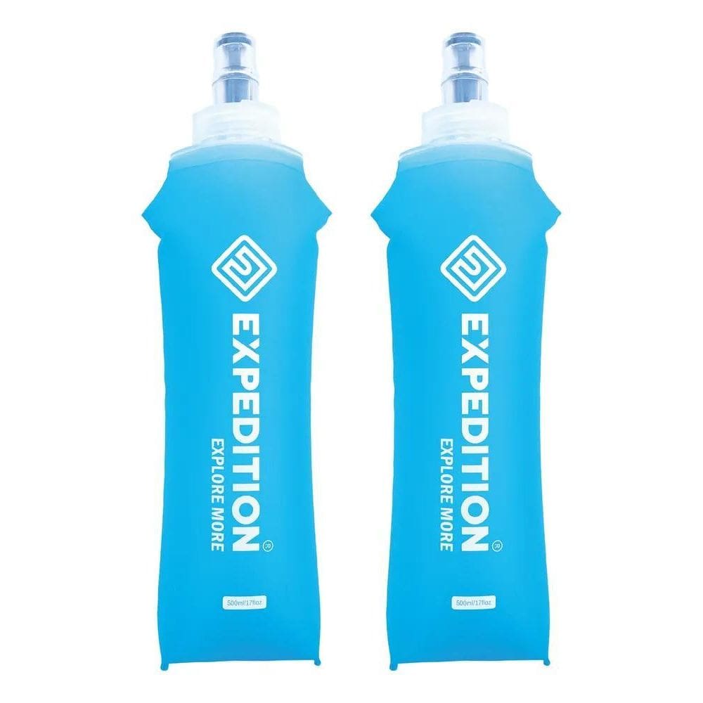 3X 2 Garrafas Squeeze Soft Flask Silic. 500Ml Portátil Dobrá