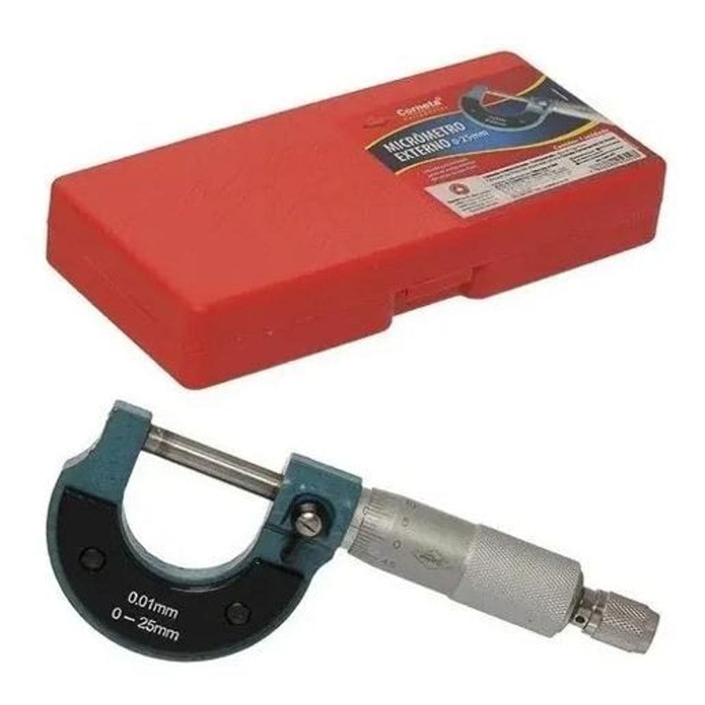 3X Micrometro Externo Analógico 0-25 Mm Profissional Corneta