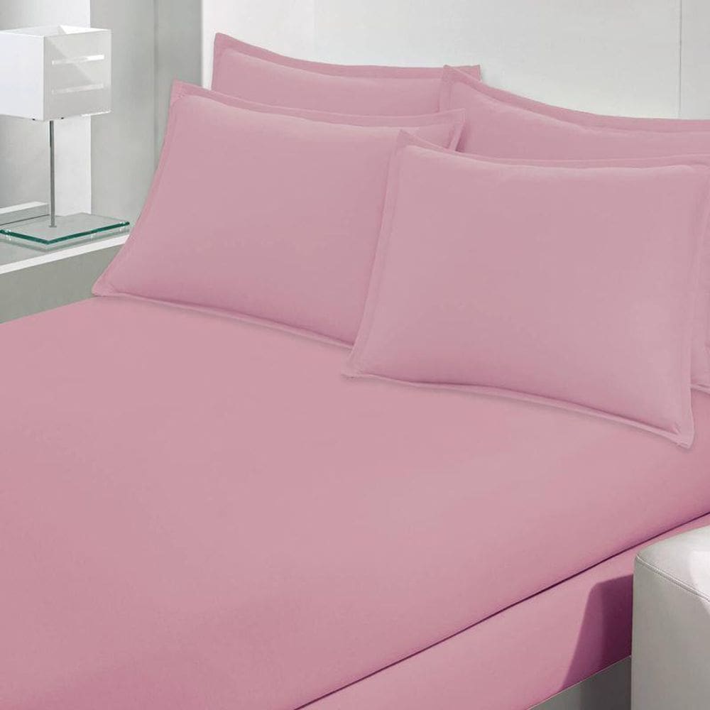 Lencol Avulso Queen Com Elastico Malha Image Rose Bouton