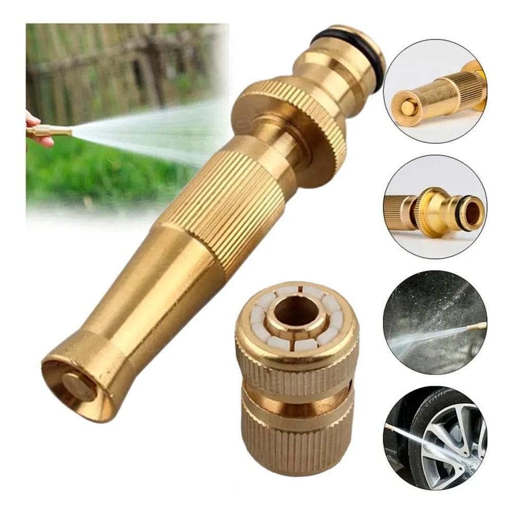 3X Esguicho Bico Alta Pressão Para Mangueira 1/2 + Conector