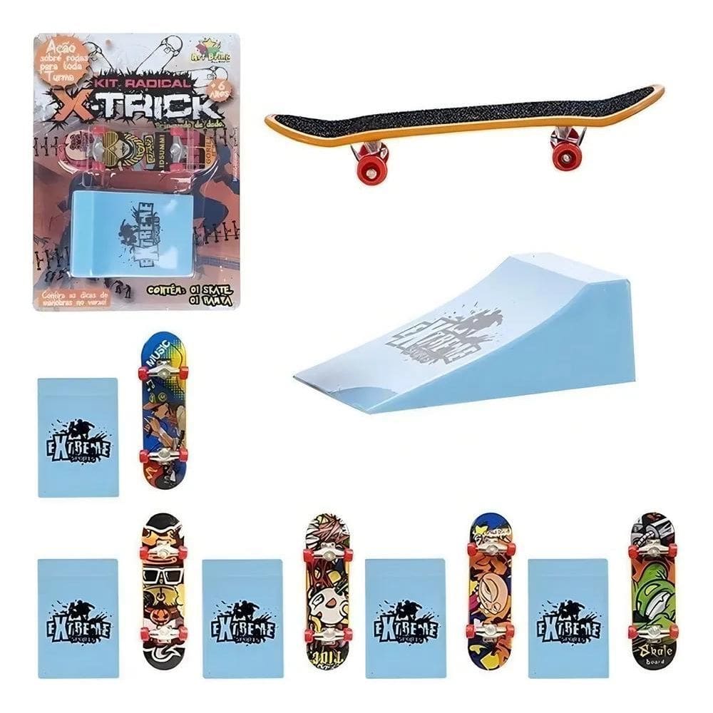 3X Skate De Dedo Com Rampa