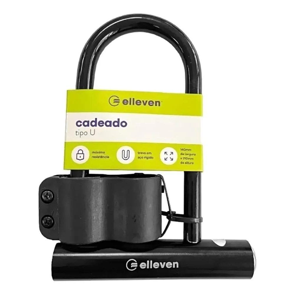 3X Cadeado Trava U Lock Em Aço Para Moto Bike Bicicleta Elle