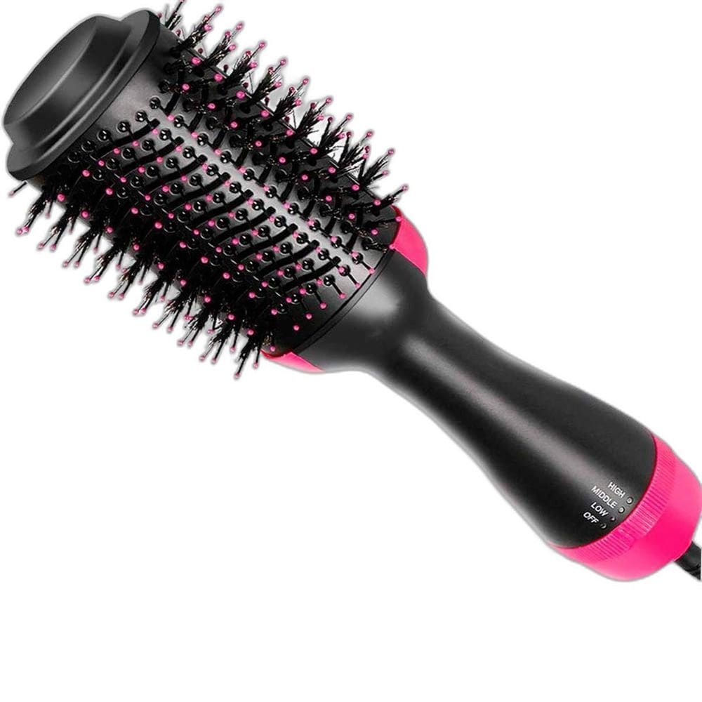 Escova Secadora Soft Cor Preto E Rosa