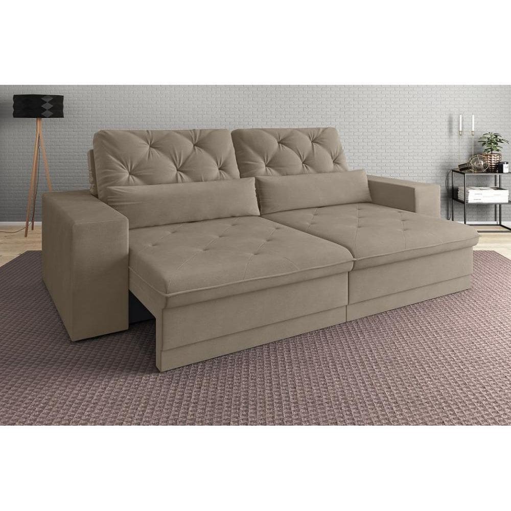 Sofá 4 Lugares Net Royale Assento Retrátil e Reclinável 2,30m (L) - NETSOFAS