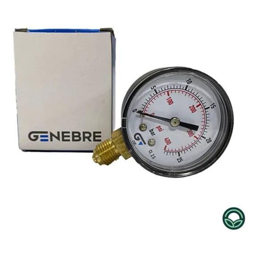 3X Manômetro 25Bar 400Psi 3820 1/4 - Genebre
