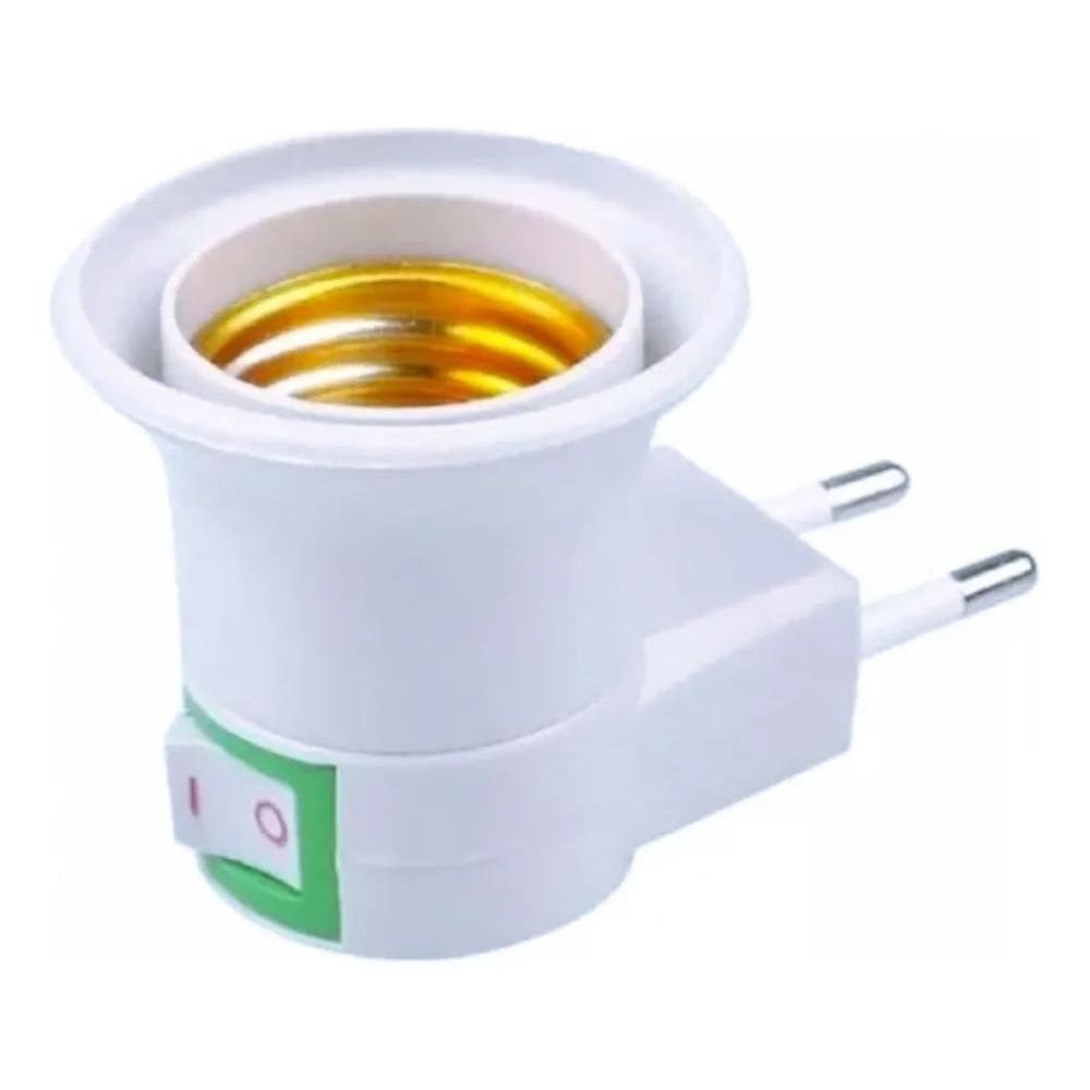 3X Soquete E27 Bocal Lâmpada Tomada Botão Chave Liga Desliga