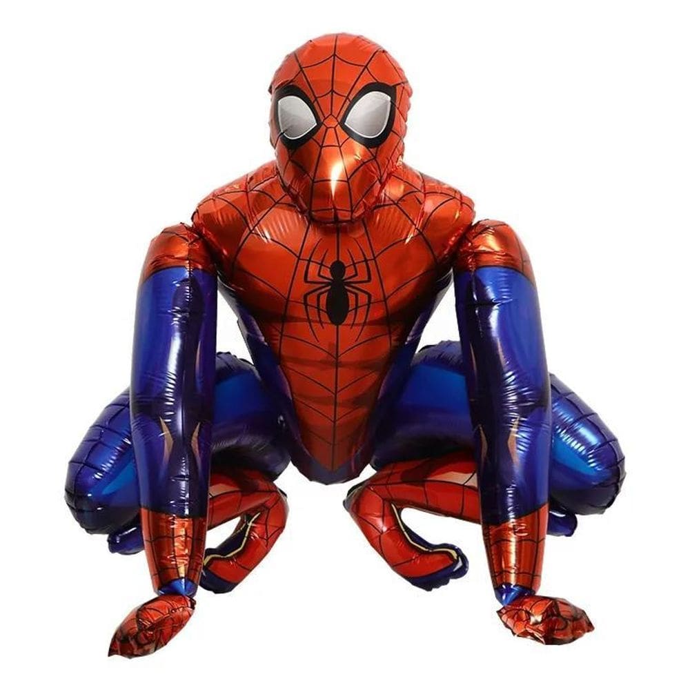 3X Balão Homem Aranha Metalizado Gigante Herói Festa 60 Cm