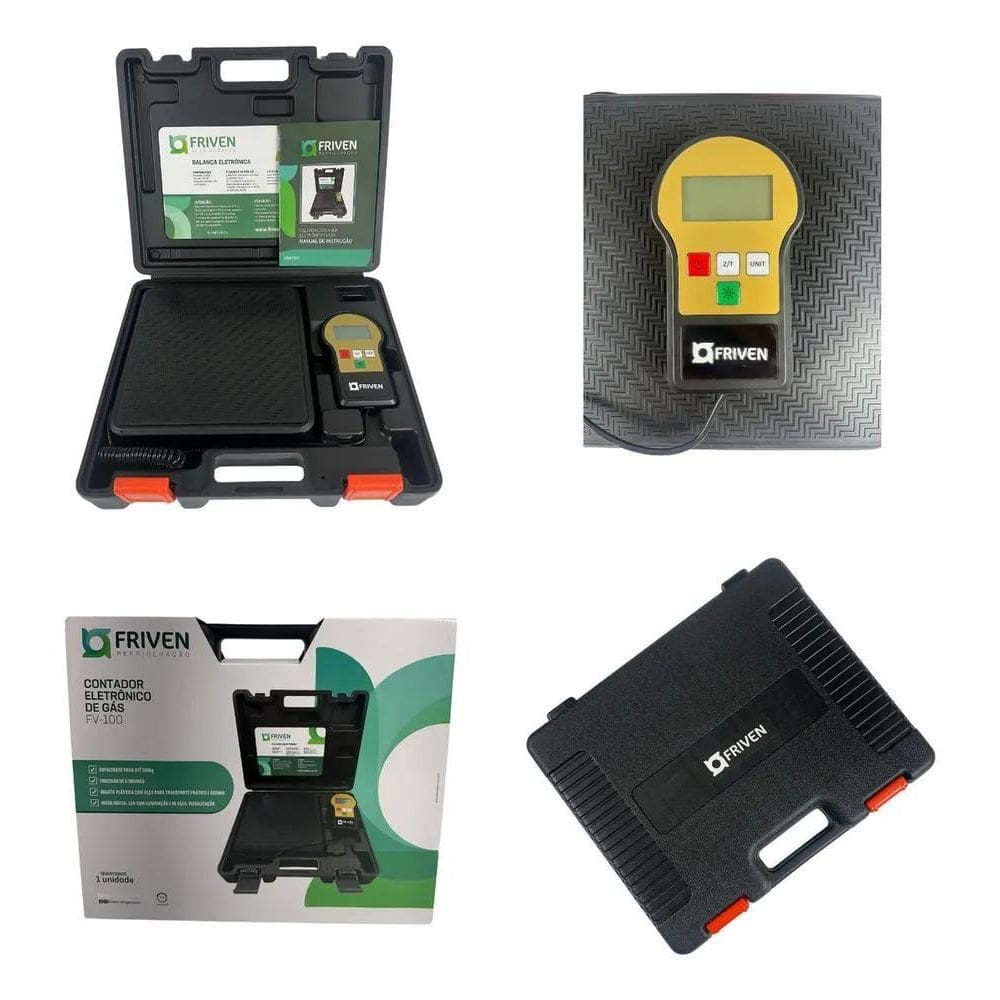 3X Balança Para Ar Condicionado Refrigeração Até 100Kg Digit