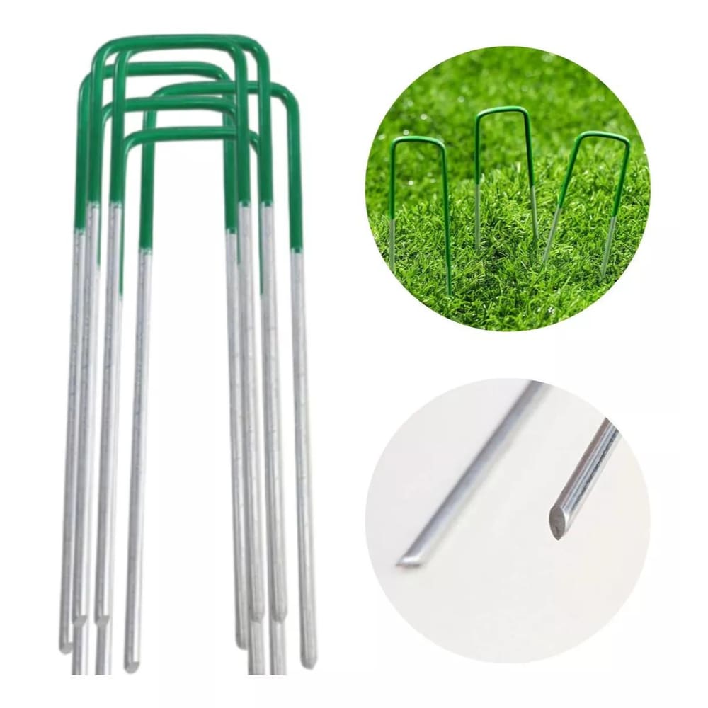 Grampos Para Fixação De Grama Sintética - Kit 10 Unidades
