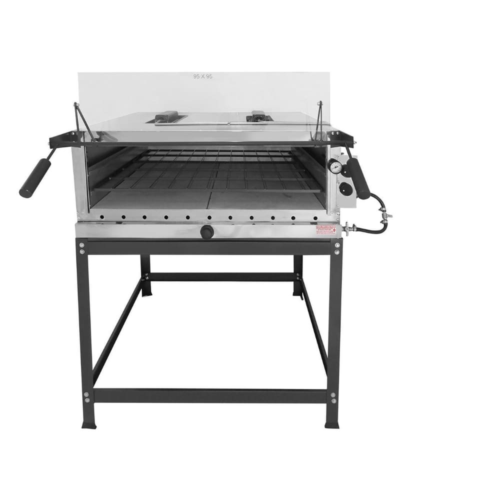 Forno Industrial Pizza 80x60 C/ Infra Refratário Termômetro