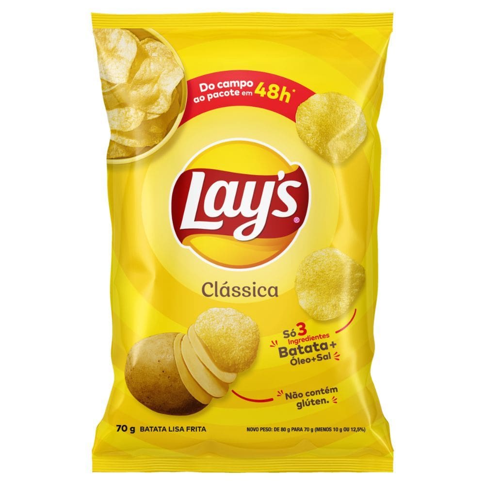 Batata Lay`s Lisa Clássica 70g