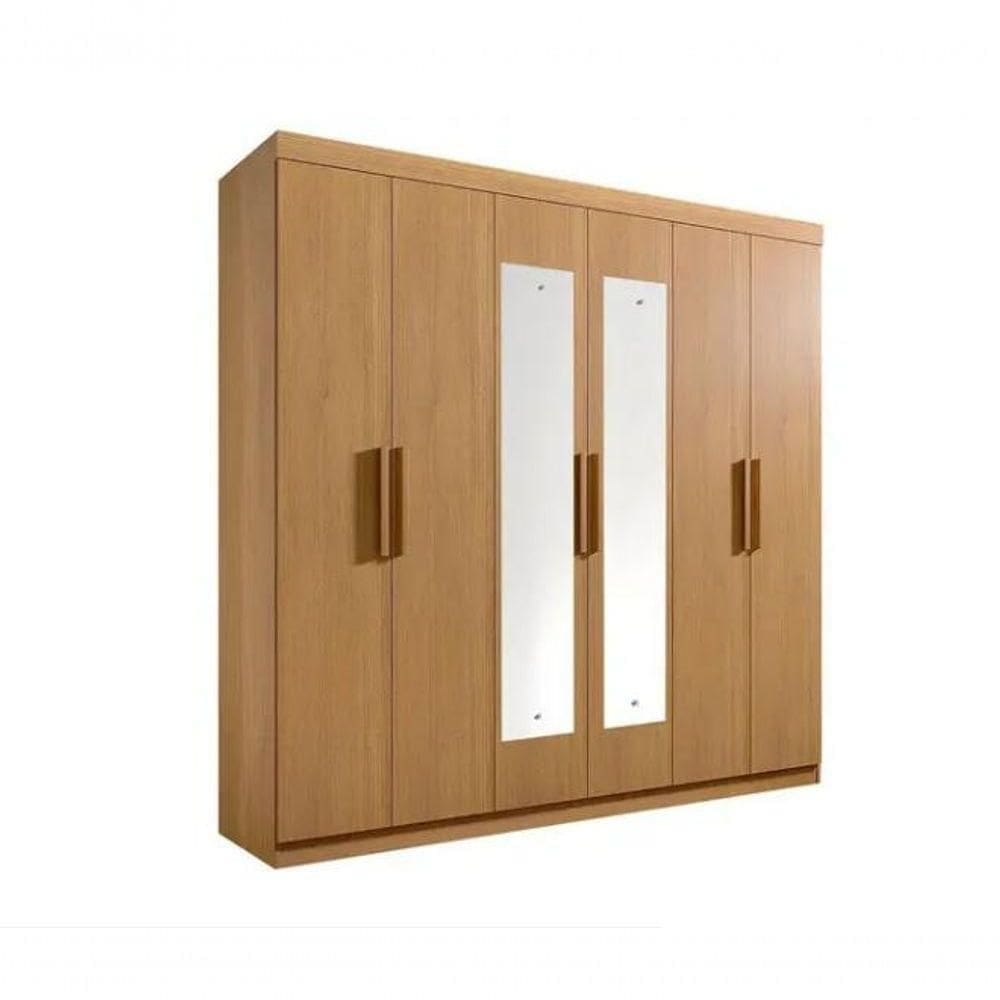 Guarda Roupa Colibri 6 Portas C Espelho Cinamomo - D Doro
