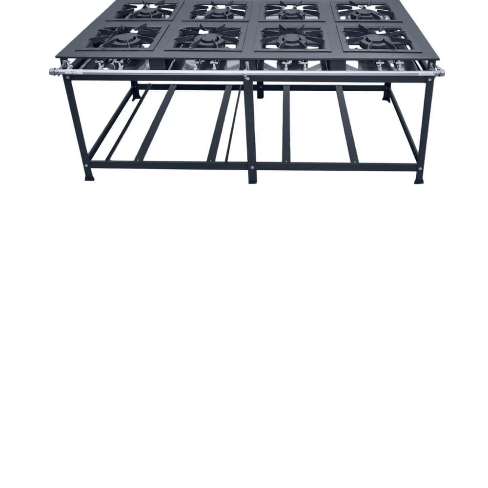 Fogão Industrial 8 Bocas Duplas 30x30 P7 Leona