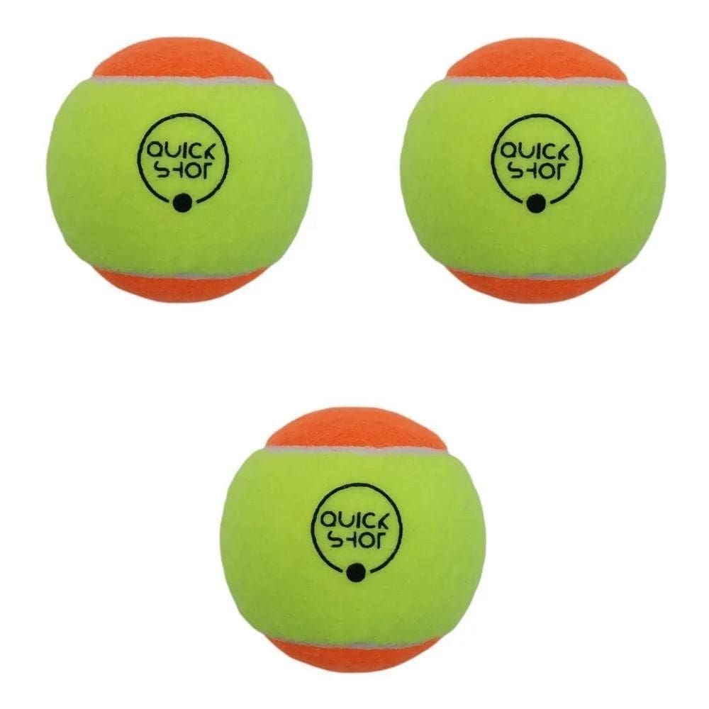 3X Kit 3 Pcs Bola Beach Tennis Bola Bolinha Tênis Quick Shot