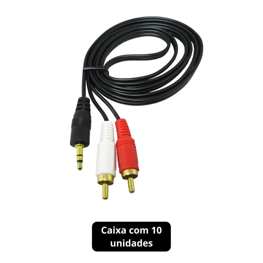 Cabo P2 Stereo  2 X Rca, Gold, 1.8m Storm 10 Unidades