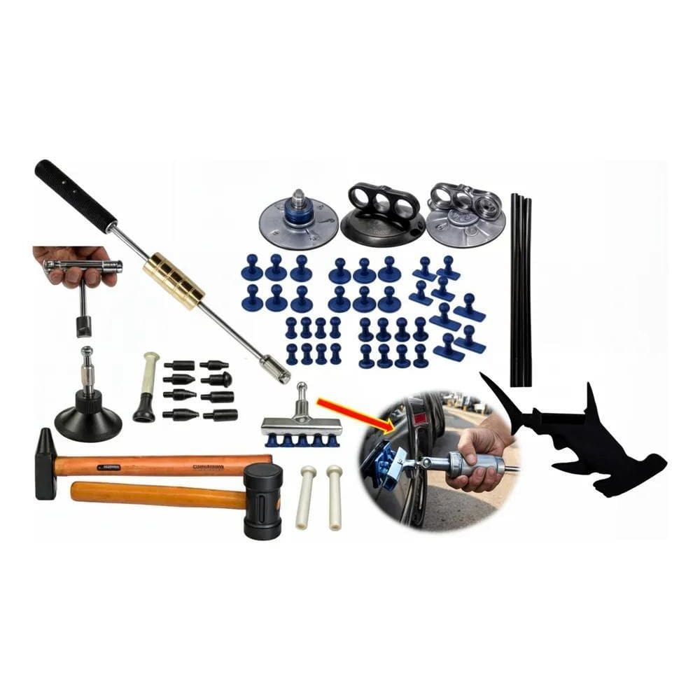 3X Kit Profissional Martelinho De Ouro Shark Hammer - 59Pçs