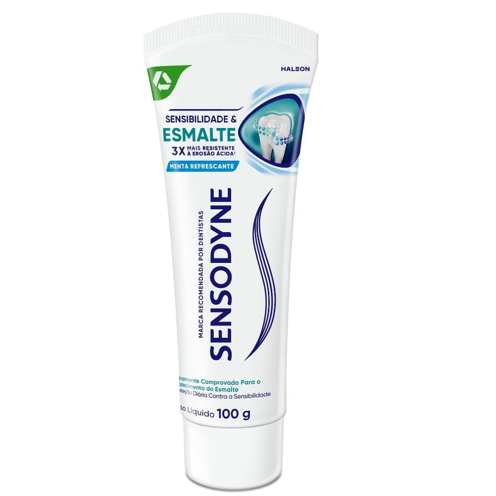 Creme Dental Sensodyne Sensibilidade e Esmalte Menta Refrescante 100g