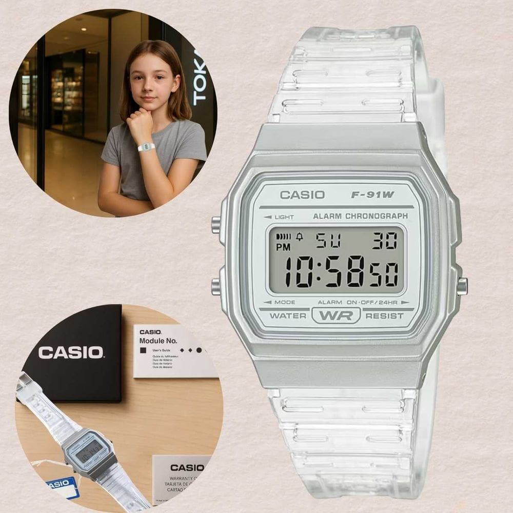 Relógio Casio Feminino Digital Cristal F-91WS-7DF