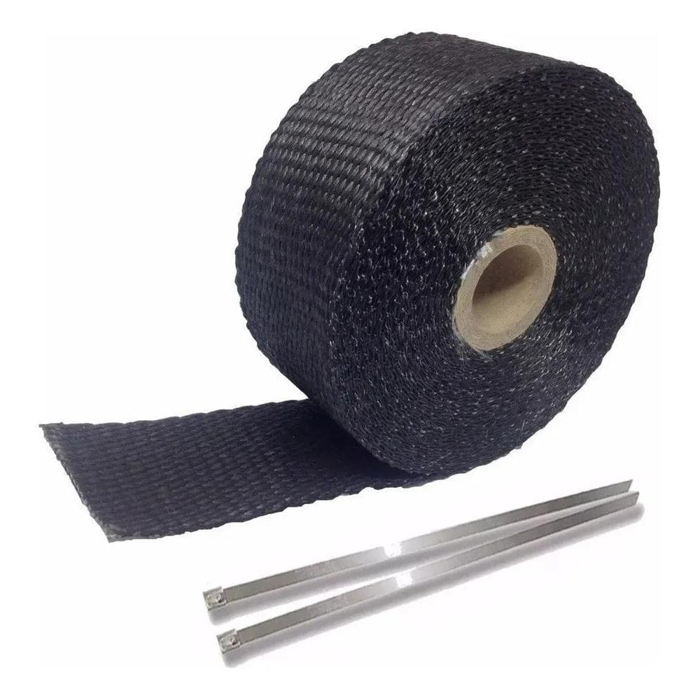 3X Fita Térmica Termotape Escapamento 03 Metros + 02 Zip Ti