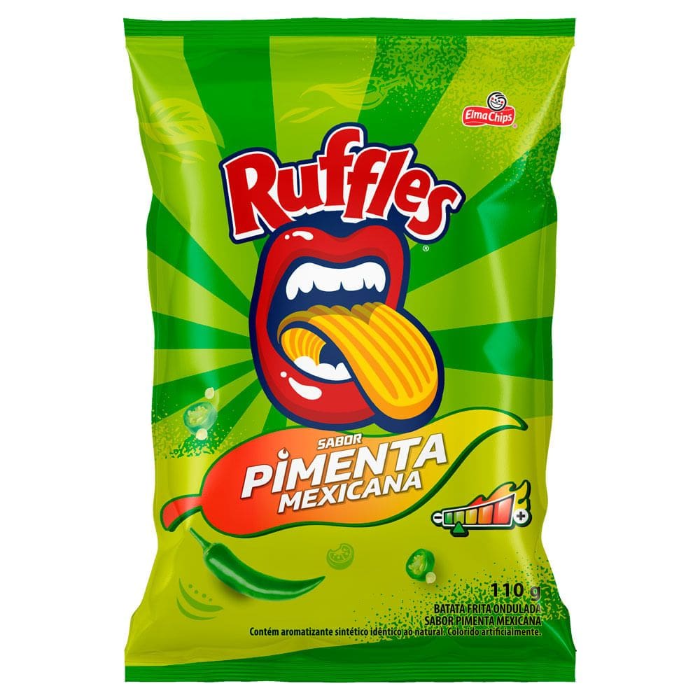 Batata Ruffles Elma Chips Sabor Pimenta Mexicana 110g