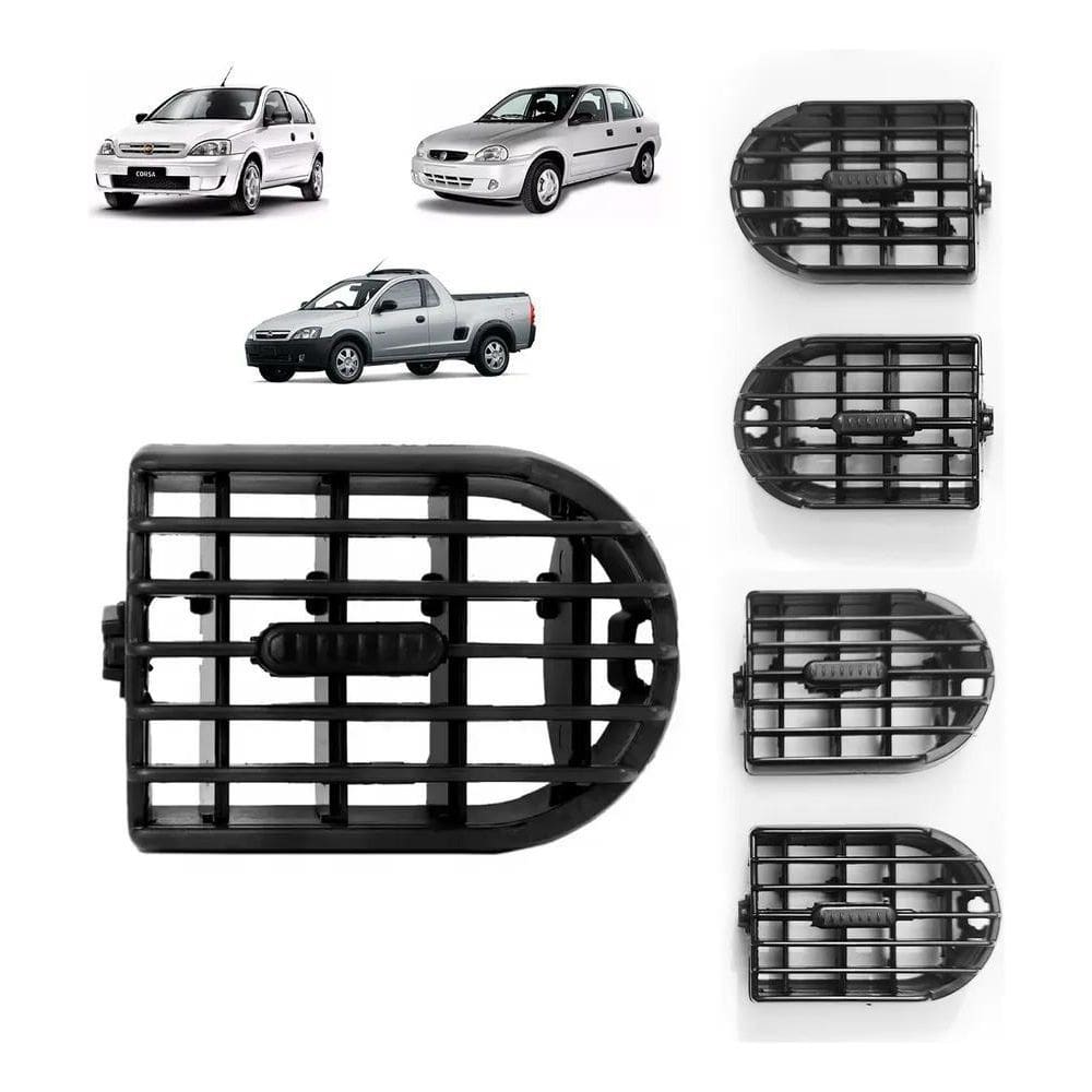 3X Difusor De Ar Novo Corsa Hatch Sedan Montana Kit 4 Peças