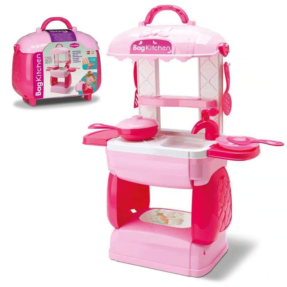Maletinha Cozinha Faz de Conta Bag Kitchen Infantil Bambola