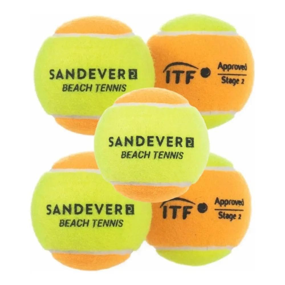 3X Kit 5 Bolas De Beach Tennis Sandever Btb900 Stage2 Bolinh