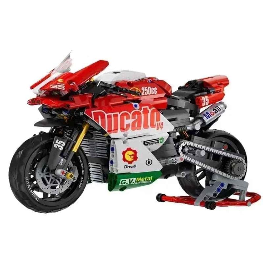 Bloco de Montar Moto Ducati 800 Peças - Brinquedo