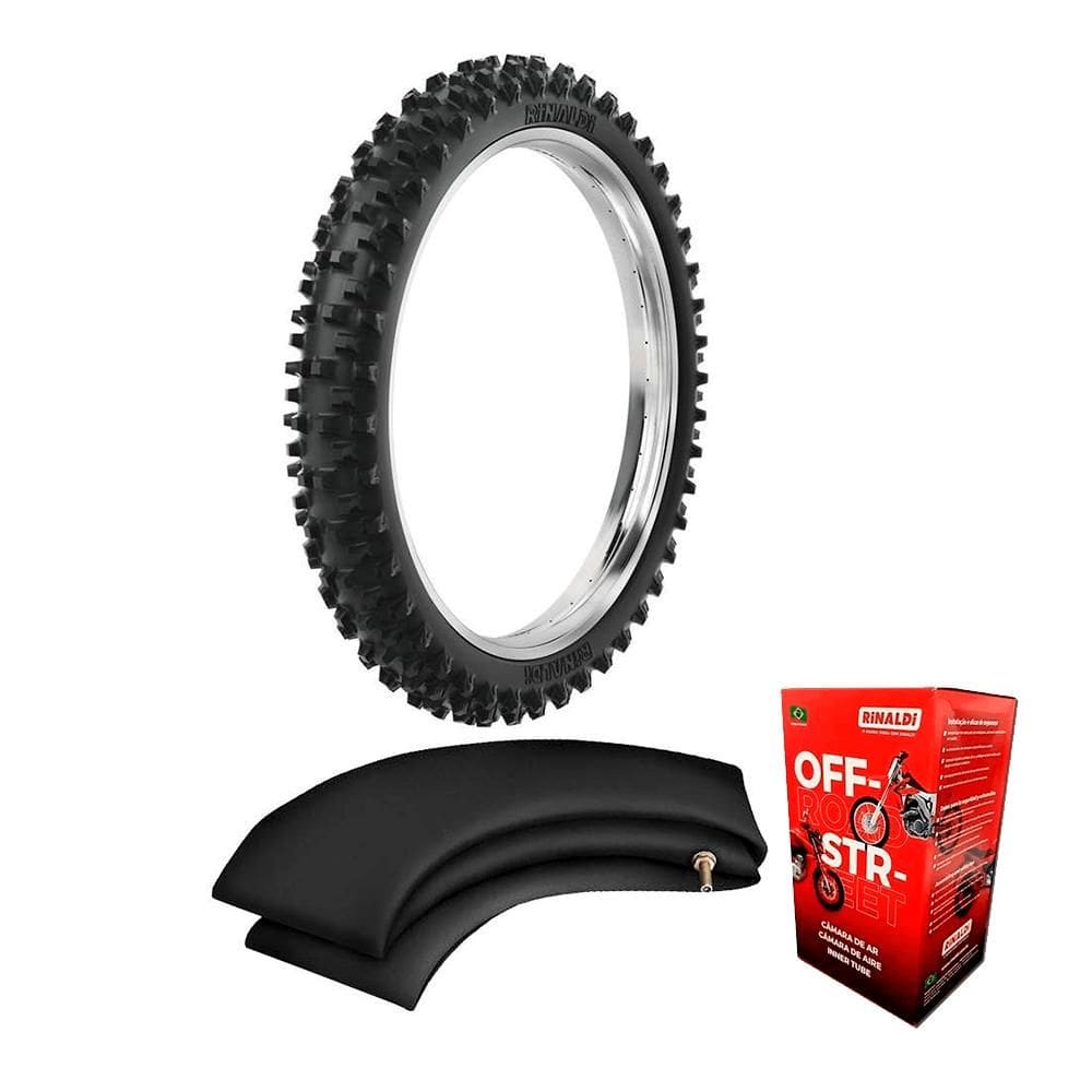 Kit Pneu Crf 230 Tornado Lander Tenere 90/90-21 54m Sr39 Rinaldi + Camara