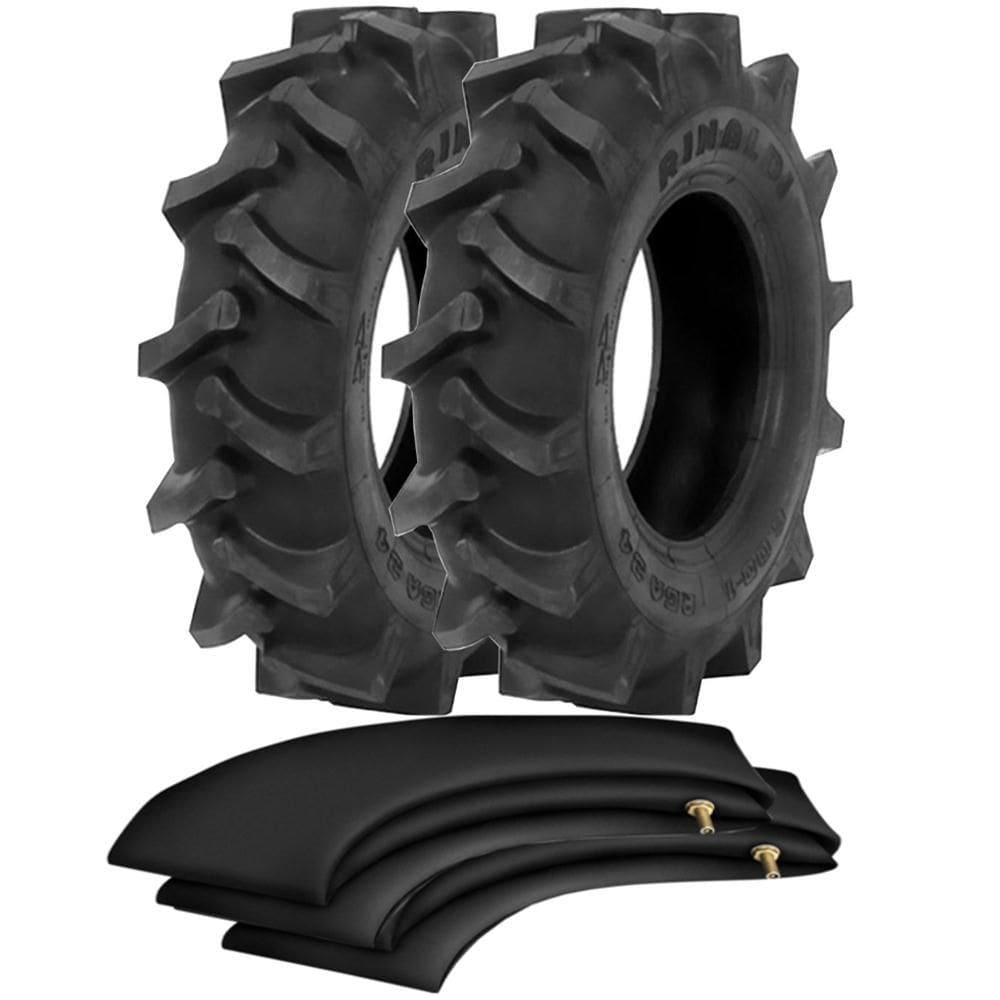 Kit 2 Pneus Carreta De Implemento Tracionada 600-14 Rga 34 Rinaldi + Camaras