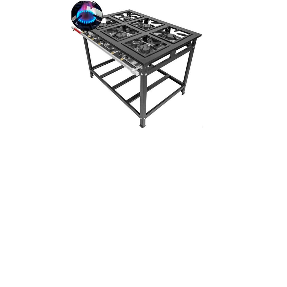 Fogão Industrial 6 Bocas 40x40 Ap P8 Leona