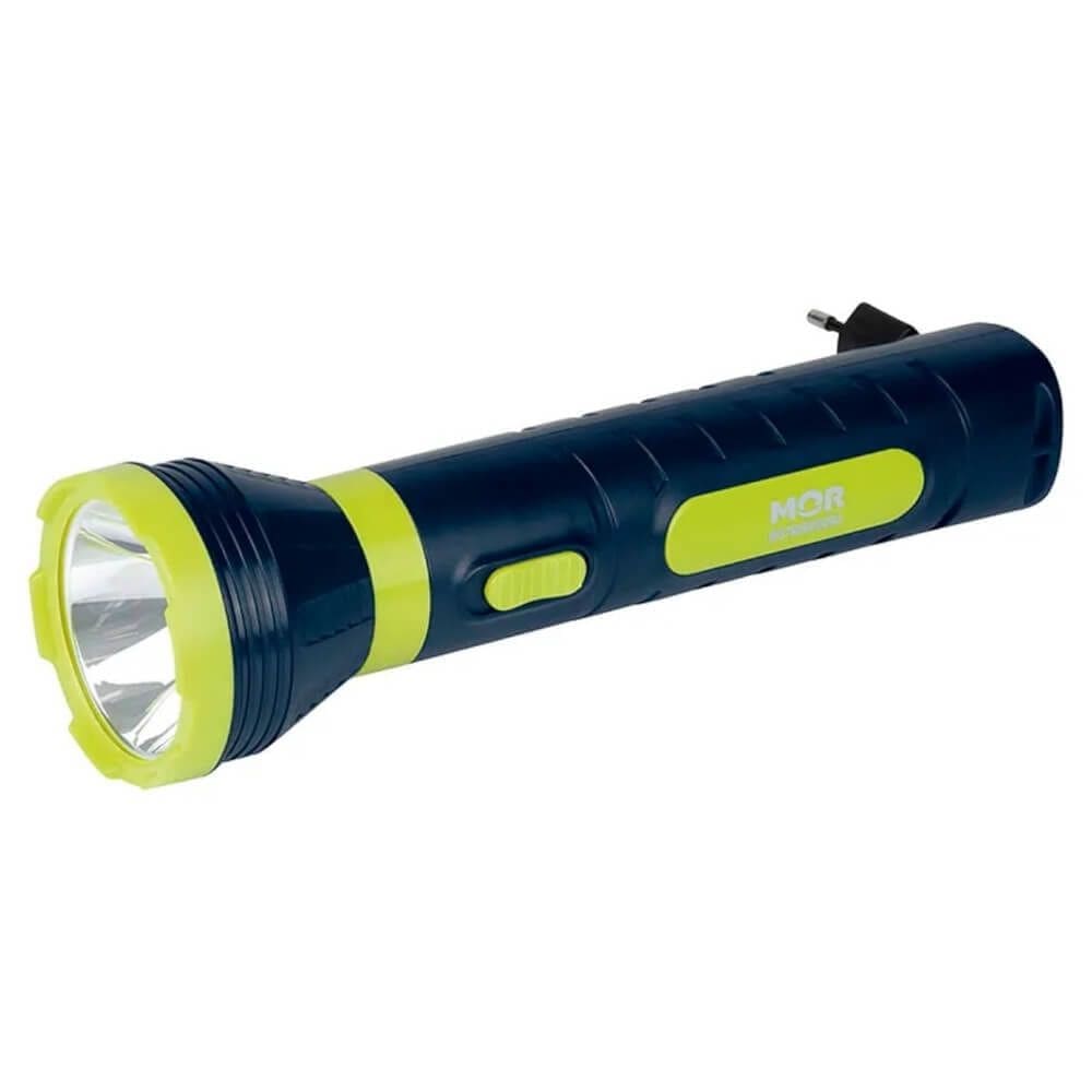 Lanterna Power LED 140 Lúmens Recarregável - 9182 - MOR