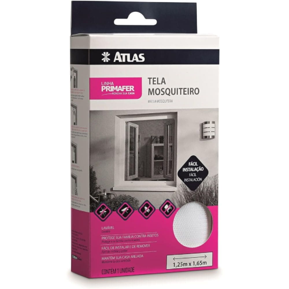 Tela Mosquiteiro em Poliéster 1,25x1,65 Metros- PR1200-2 - PINCÉIS ATLAS