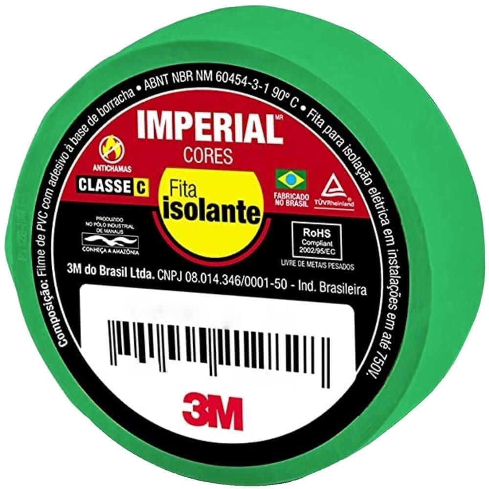 Fita Isolante Imperial 18 mm x 10 Metros Verde - HB004298061 - 3M