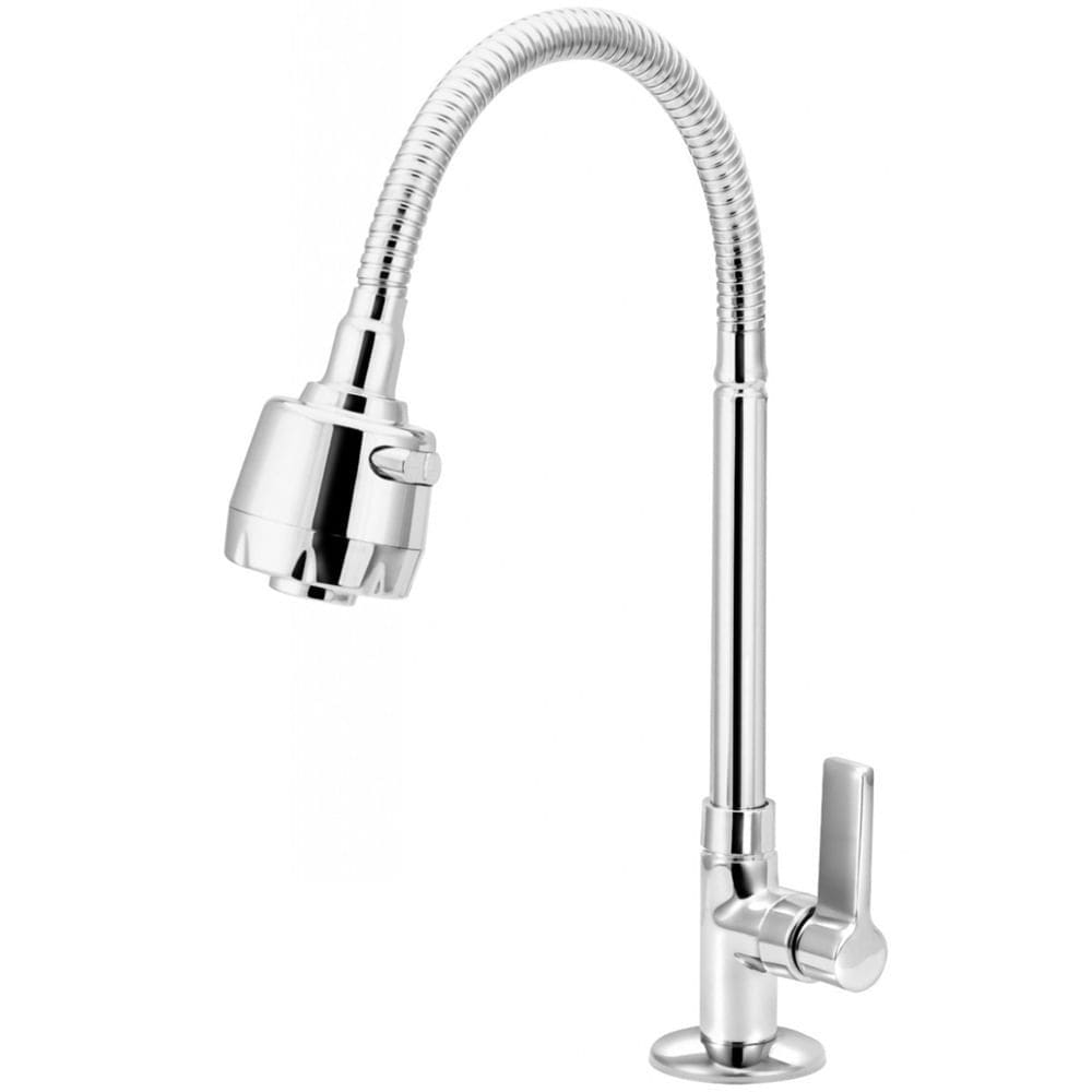 Torneira para Cozinha Bica Articulada com Ducha C60 Cromada de Parede - VTP900CWB - ESTEVES